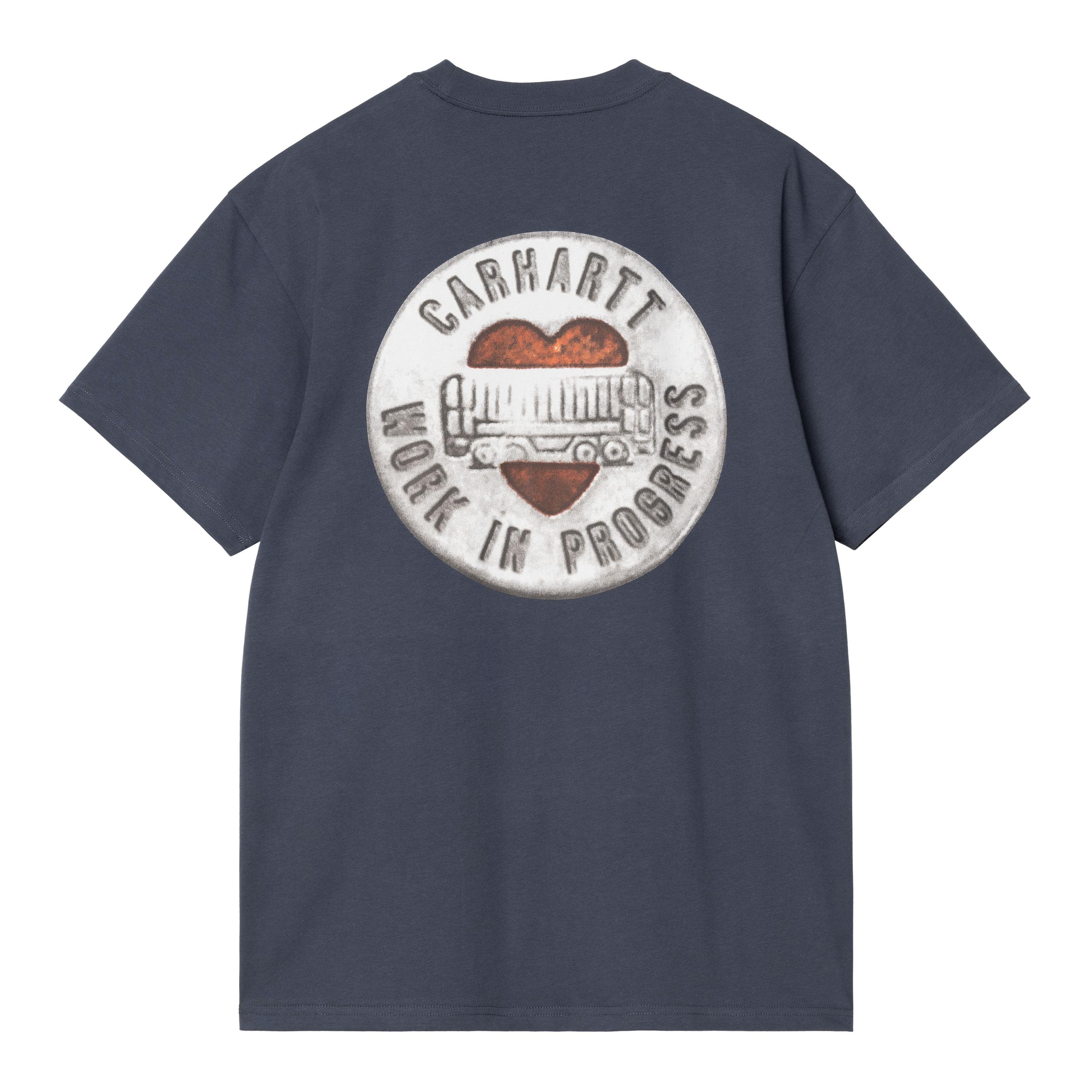 Carhartt WIP Short Sleeve Button T-Shirt in Blau
